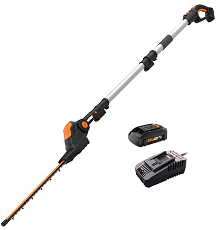 WORX WG252 20V 2-in-1 Attachment Capable Hedge Trimmer