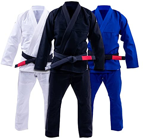 Progress Jiu Jitsu Academy Gi | Kimono leggero BJJ con cintura bianca inclusa | Kimono BJJ per uomini e donne | Kimono Jiu Jitsu resistente agli strappi per allenamento e competizione | Kimono da