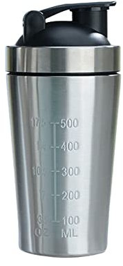 Shreddy Shreddy Shaker à protéines en acier inoxydable 500/739 ml Bouteille de fitness facile à transporter