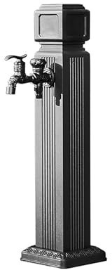 TELCIM Vertical Garden Water Column, Outdoor Freestanding Hose Stand With Water Spigot, Floor Water Fountain, Courtyard Water Faucet Pillar, For Garden Patio Backyard Deck Lawn(114cm/44.9in)