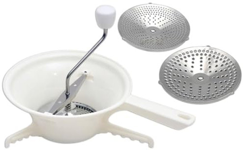 Wzxksoac Passatutto per Tagliaverdure con 3 Dischi Intercambiabili Passaverdure A Mano Macina al Sugo