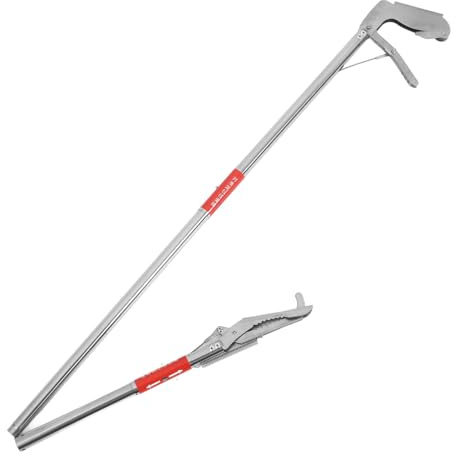 BESTYASH Pinza Pieghevole in Metallo Inossidabile 127 Cm Morsetto Sicuro, Pinza Multifunzione per Rettili e Anguille, Strumento per Movimentazione Sicura di Serpenti e Granchi,