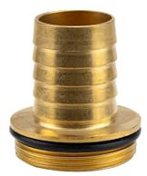 Gardena Messing-Schlauchverschraubung 1-teilig mit Bund und O-Ring: Verschraubung, 47,9 mm (G 1 1/2 Zoll)-Gewinde, für 32 mm (1 1/4 Zoll)-Schläuche (7149-20)