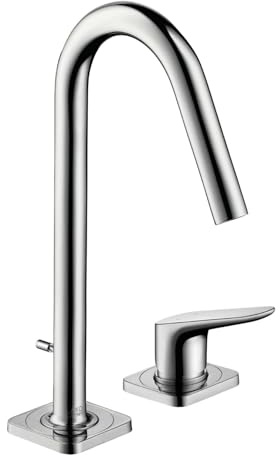 AXOR Wasserhahn Citterio M 2-Loch (Armatur mit Auslauf Höhe 160mm und Zugstangen-Ablaufgarnitur) Chrom