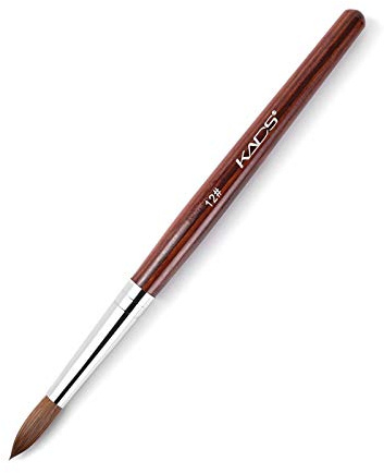 KADS Kolinsky Sable Akryl Nail Art Brush Nagelborste för Nail Art #12 | Röd Trä Penna Manikyr Verktyg