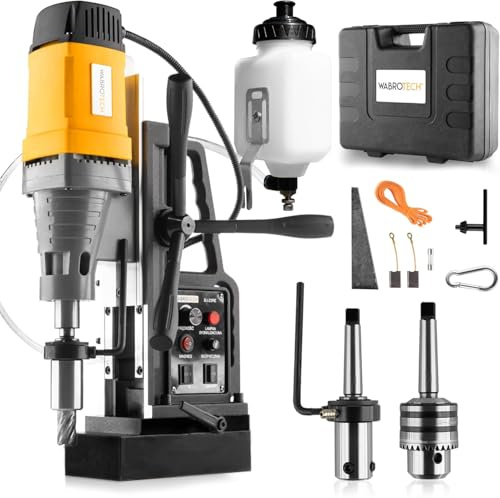 WABROTECH® WT23REW Trapano Magnetico 50 mm Carotatrice a Diamante 580 g/min Carotatrice Diamantata Portatile M3-M16 per Lavorazione dei Metalli Trapano Magneticco 1880 W Perforatore Magnetico 13000 N
