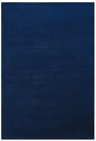 Teppich Viskose blau 140 x 200 cm einfarbig handgewebt Kurzflor Modern Gesi II