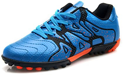 Chaussures de Foot Salle Enfant Chaussure Football pour Garcons/Adolescents Futsal Multisport Unisexes - Mod.1 Bleu 40 EU