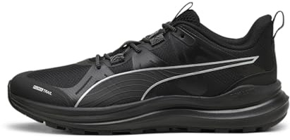 Puma Men's Reflect Lite Trail Sneaker, Puma Black-Cool Dark Gray-Puma Silver, 9 UK