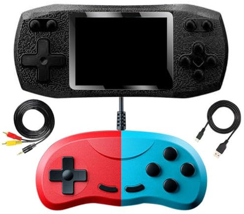 Tomedeks Console da Gioco Portatile,Mini Console di Gioco Portatile per Bambini con 500 Classici Giochi Retrò Batteria Ricaricabile e Schermo a Colori da 3,0 Pollici - Blue (B)