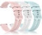 Tobfit Garmin Armband 20mm für Garmin Venu Sq/Venu Sq 2 Armband Damen Herren,3Stück Silikon Ersatzarmbänder Uhrenarmband für Garmin Venu/Venu 2 Plus/Venu Sq 2 Music(Rosa/Weiss/Hellgrün)