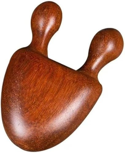 Braunes Holz-Gesichtsmassagegerät, Akupunkt-Massagegerät, Nasen-, Augen-, Hals-, Holzschaber, glatte Oberfläche ohne Grate, Gesichtshautpflege-Werkzeuge, GuaSha-Holzstab