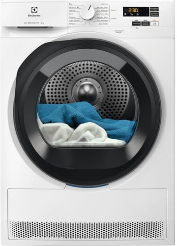 Electrolux Serie 600 GentleCare, Asciugatrice a Pompa di Calore, 9 kg, EW6HCH19G, 14 Programmi, Tecnologia MixCare e SensiCare, Funzione Antipiega, 64 dB, Filtro EcoFlow, 850x596x636 mm