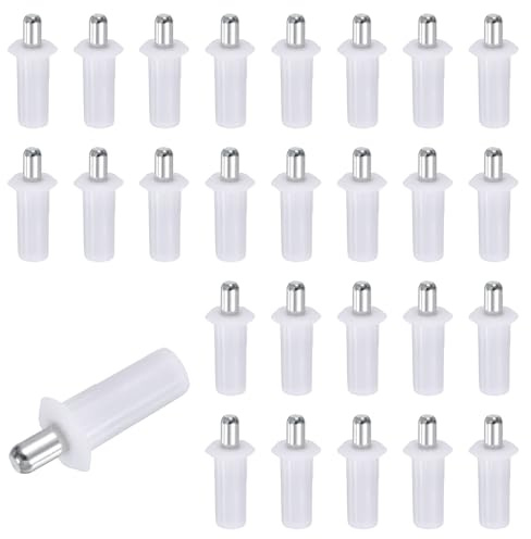 QUARKZMAN 40Pcs Perni Di Riparazione Per Persiane, 0.94x0.39 Perni Di Sostituzione In Metallo A Molla Per Fissaggi Di Persiane Per Finestre Mobili Armadi Lama Mobile, Bianco