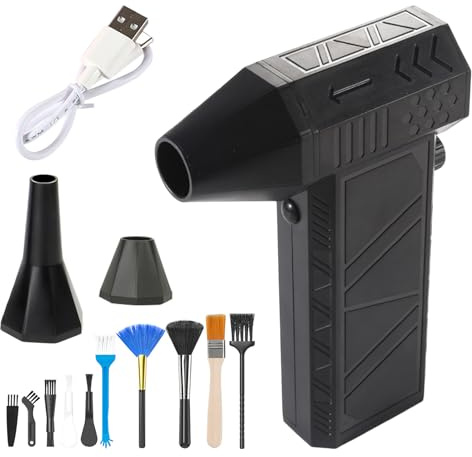 Mini ventilatore da neve a turbina - materiale in polimero ABS | kit portatile da 6 pollici, 13 W, 325 g, alimentato da batteria da 4000 mAh per uso in pulizia di cortili e veicoli