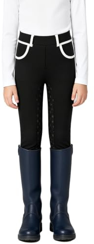 Sinleey pojkar barn flickor sportbyxor ridbyxor yogabyxor elastiska midjestrumpbyxor sportleggings vandringsbyxor ridtights träning