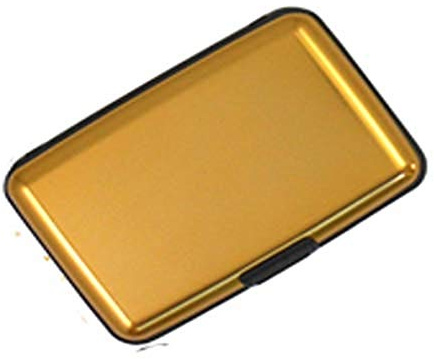 Rohans Aluminium Credit Card Holder Wallet CASE Purse Metal Business Card Protector UK (Gold)
