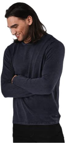 JACK & JONES Herren JJELEO Knit Crew Neck NOOS 12174001, Navy Blazer, L