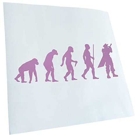 Kiwistar - Autocollant - RPG Hero Fantasy Evolution - lilas - G24 - Pour voitures, vélos, véhicules, motos, cyclomoteurs, tuning, vitres arrière