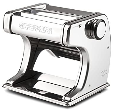 G3 Ferrari G20125 Sfoglia Prof Motorisierte Nudelmaschine, 70 W, 18 cm Walzen, 7 Teigdickenstufen, 3 Pastasorten, Gehäuse und Walzen aus Edelstahl