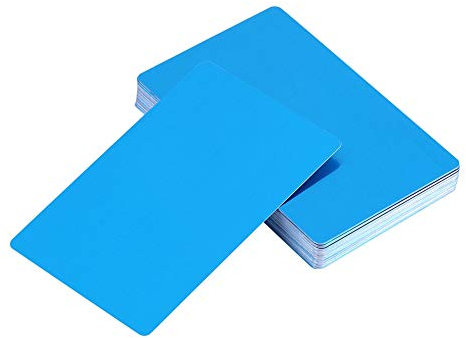 Joyzan Metall Visitenkarten, Karten Blanko Laser Gravierte Aluminiumlegierung Dicke Lasergravierte Visitenkarte Aluminium Graviertes Geschäftsbesuch Metallkarte DIY für Business Office Büro, 50 Stück