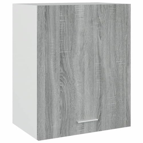 vidaXL Hängeschrank, Wandschrank für Küche, Küchenschrank Wandmontage mit viel Stauraum, Schwebeschrank Schrank Küchenmöbel, Grau Sonoma Holzwerkstoff