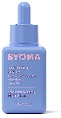BYOMA Hydrating Serum (30ml) Moisturising Face Serum with Squalane and Ceramides for Glowing, Dewy Skin - Deep Hydration and Barrier Support