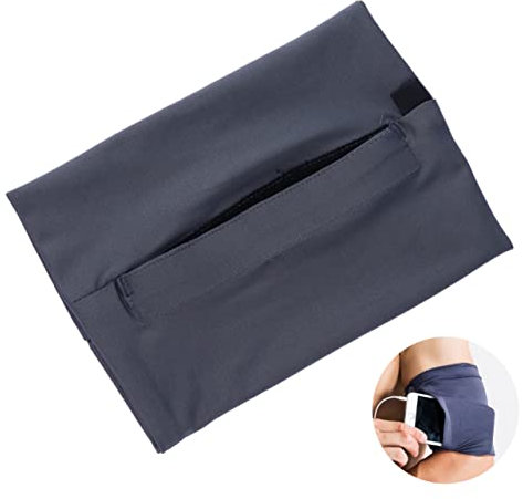 Uonlytech Brassard Sport Multifonctionnel Étanche pour Téléphone Argenté De Poignet pour Jogging Cyclisme Randonnée avec Poche Zippée pour Écouteurs Clés Cartes