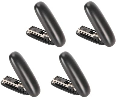 Haofy Portable Mini Stapler with Foldable Design 2 to 15 Sheets Capacity for Office Black 4pcs for Classrooms