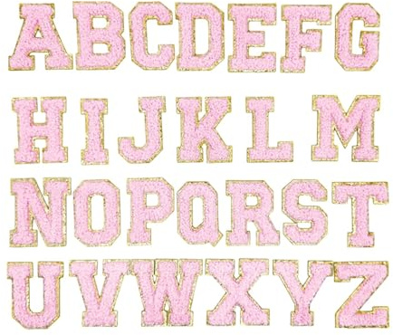 Vauki 26 Toppe Con Lettere Termoadesive, Lettere Da Stirare Per Tessuti, Alfabeto Completo Dalla A Alla Z, Autoadesive Con Lettere, Per Vestiti, Giacche, Jeans