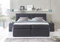 3F FURNITURE FOR FRIENDS Boxspringbett Bea 100x200 cm Anthrazit Härtegrad H2 | 7-Zonen Taschenfederkern Matratze + Visco Topper