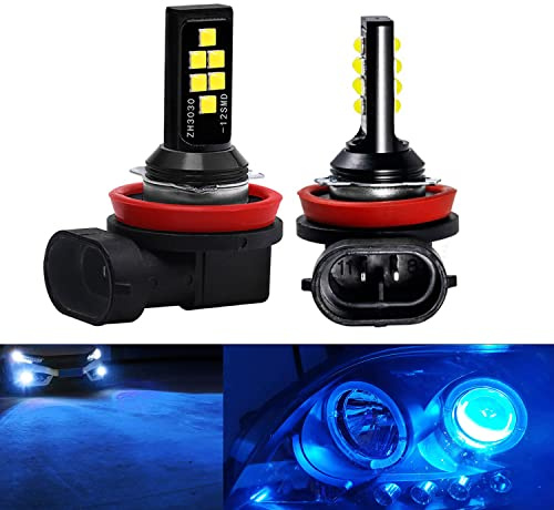 SOCAL-LED LIGHTING 2x H11 H8 LED Fog Light Bulb Advanced 3030 SMD Bright Colorful Daytime Running DRL Lamp, Ice Blue