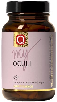 Quintessence my Oculi – 90 Kapseln | Vitamin Komplex mit Lutein, Zeaxanthin, Astaxanthin, Vitamin A, C, E & Zink | Nahrungsergänzungsmittel | Vegan & ohne Zusatzstoffe