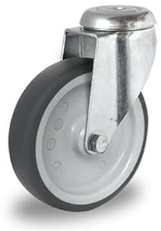 Lenkrolle mit Rückenloch 125 mm Thermoplastisches Gummi Apparaterolle