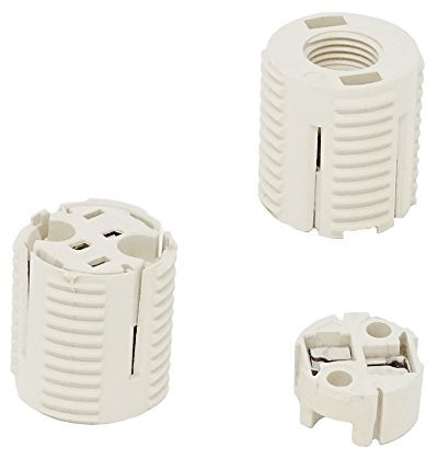 Christoph Palme Leuchten Sostegno per lampadine, 2 pezzi, G4/GU4/GZ4/GX5.3/GY6.35, Set di montatura combinato, LCP, Bianco, Bi-Pin