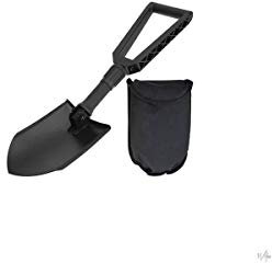 VWPEYY Klappschaufel mit Tasche - Metall & Kunststoff - Schwarz - Multi-Purpose - D-Griff - Schaufel