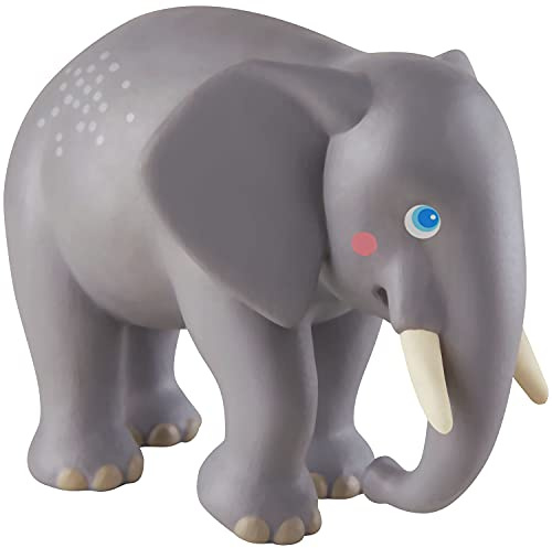 HABA Little Friends Elephant - Chunky Plastic Zoo Animal Toy Figure (4.5 Tall)