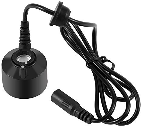 Pasamer Mini Brumisateur Noir sans Lumière, Abricant de Brume 350ml/H Humidificateur Brumisateur d'eau pour L'Aquarium d'un Bassin de Fontaine À Eau Créant Une Atmosphère