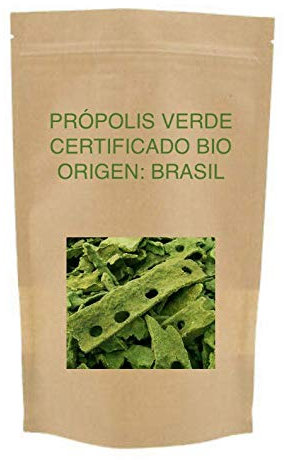 Propol-mel - Propoli verde del Brasile Bio | 100% naturale e puro | Ideale per tinture ed estratti | Ricco di Artepillina C | Raccolto in Minas Gerais | Non trasformato, 100 gr.