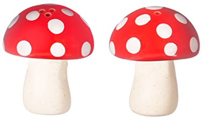Sass & Belle Red Mushroom Salt and Pepper Set