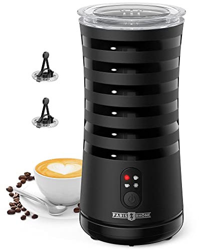 PARIS RHÔNE Milk Frother, 4-in-1 Automatic Coffee Frother, 240ml, 400w, Non-Slip Stylish, Hot & Cold Electric Milk Warmer with Temperature Control, Auto Shut-Off for Coffee, Latte, Cappuccino