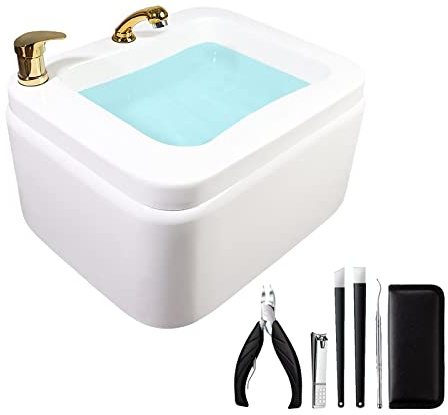 WYOERN Pediluvio Massaggiatore Piedi Cuenco De SPA para Baño De Pies Lavabo De Baño para Remojo De Pies Accesorios De Pedicura Remojar Los Pies (Size : Bath+Pedicure)