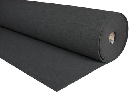 Moqueta de Fieltro | Moqueta para Eventos Fiestas Hogar | Grosor óptimo | Venta por metros | 100cm de ancho - color negro