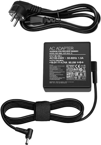 Alimentatore di rete 90 W per Asus ROG Strix/Swift, TUF Gaming Monitor, Vivo AiO, VivoPC, VivoMini, Zen AiO, Chromebox 3 Q550L U56E X53E X551M X555L