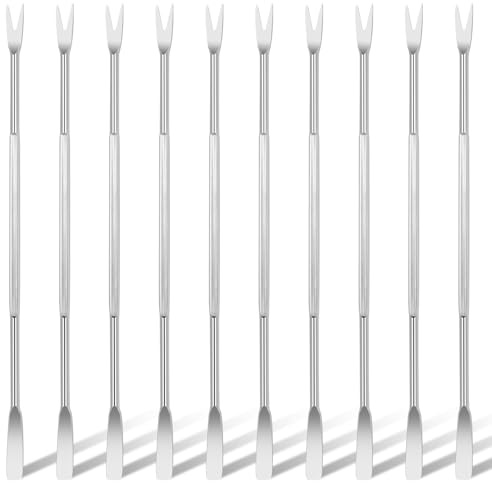Stainless Steel Seafood Tools - 8 Piece Set, Lobster & Crab Picks, Oyster & Escargot Forks, Silver Crab Picking Tools for Kitchen & Picnic
