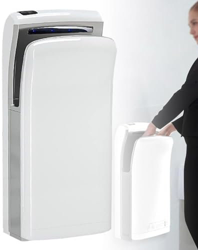 Secador de Manos Comercial, secador de Manos eléctrico de inducción con Motor sin escobillas de 1800 W con filtración HEPA, secador de Manos automático montado en secador de Manos para centros