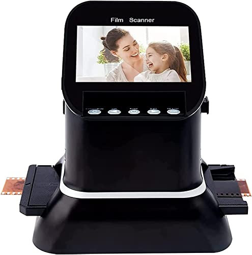 Scanner per diapositive, convertitore digitale per pellicole con schermo LCD da 4,3, scanner per pellicole ad alta risoluzione da 120, converte negativi e diapositive da 35 mm, 135, 126, 127 in JPE