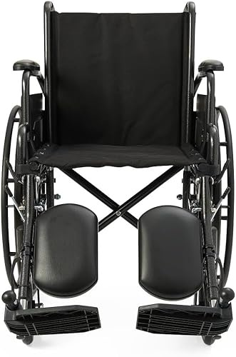 Dr. Dunley Strong and Sturdy Wheelchair with Desk-Length Arms and Swing-Away Leg Rests for Easy Transfers (18 Inch seat)
