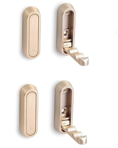 FuxFuis 4 PCS Crochets Muraux Pliable, Crochet Pliant de Placard, Crochet pour Manteau, Porte Manteau Mural, Porte Manteau pour Porte avec Vis pour Bureau Cuisine Chambre Cuisine (Doré)
