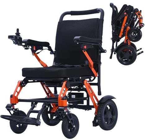 XP02 ultraligera Silla de ruedas eléctrica aleación magnesio(16,6KG), autonomía 20Km, equipada con luces nocturnas y pantalla LED, cumple con los estándares para embarque aéreo, capacidad 150KG